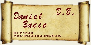 Daniel Bačić vizit kartica
